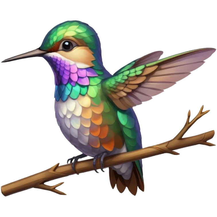Sleepy hummingbird emoji
