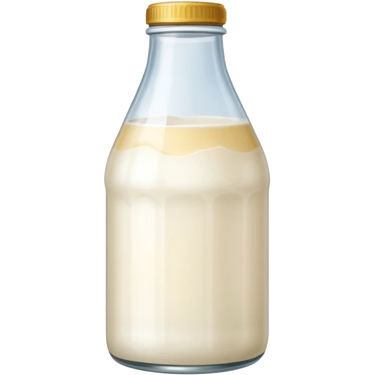 milky fermented drink bottle, soft label. emoji