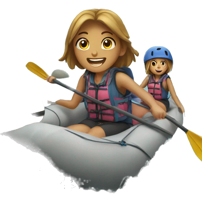 Girl rafting emoji