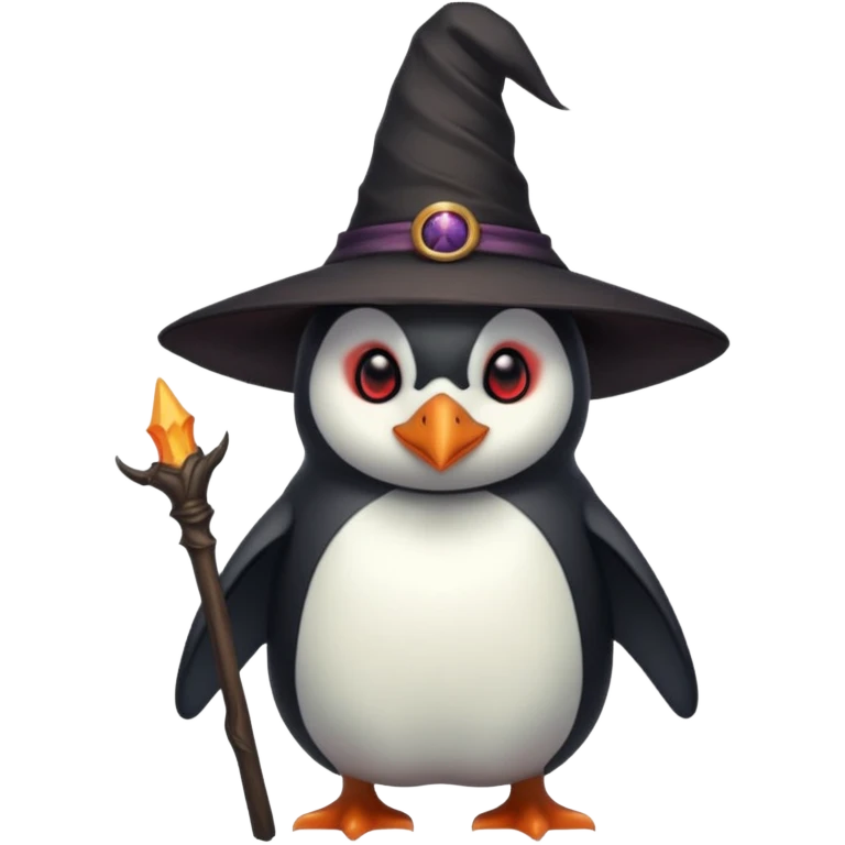 tall Demons Penguin with Witch Hat full body emoji