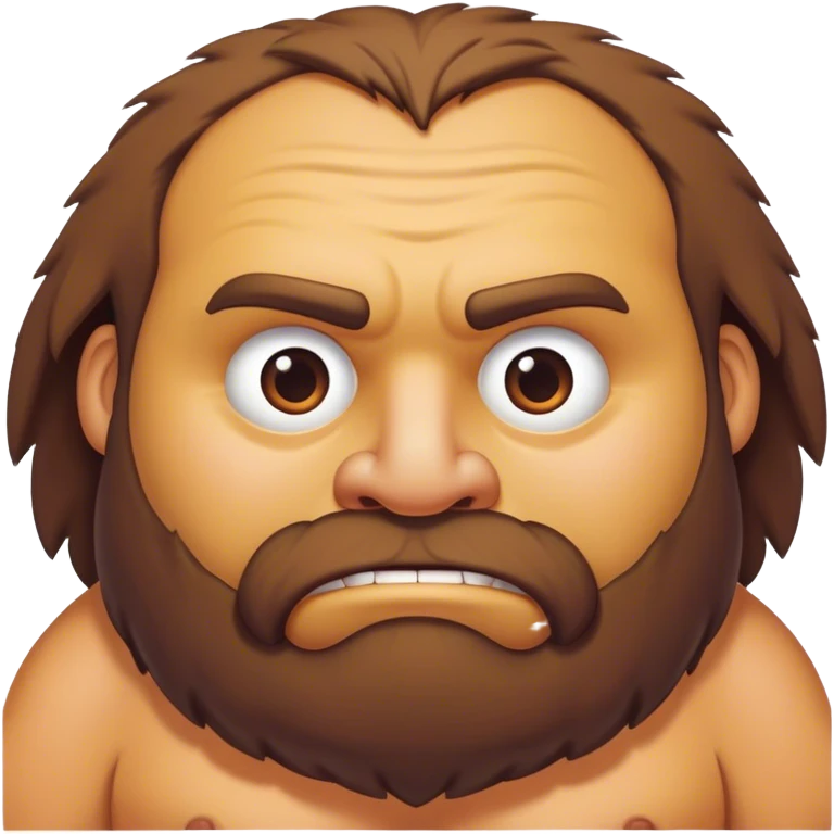 Balding fat beardless caveman body dumper emoji