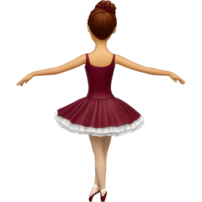burgundy music box with ballerina standing back emoji