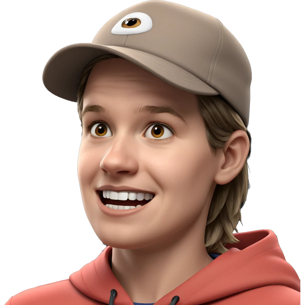 realistic portrait of boy wearing hat emoji