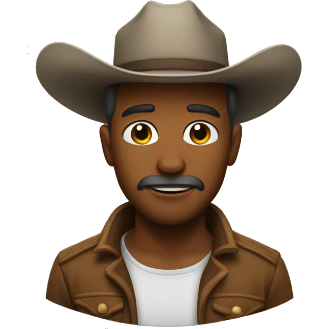 Cowboy emoji biting lip emoji