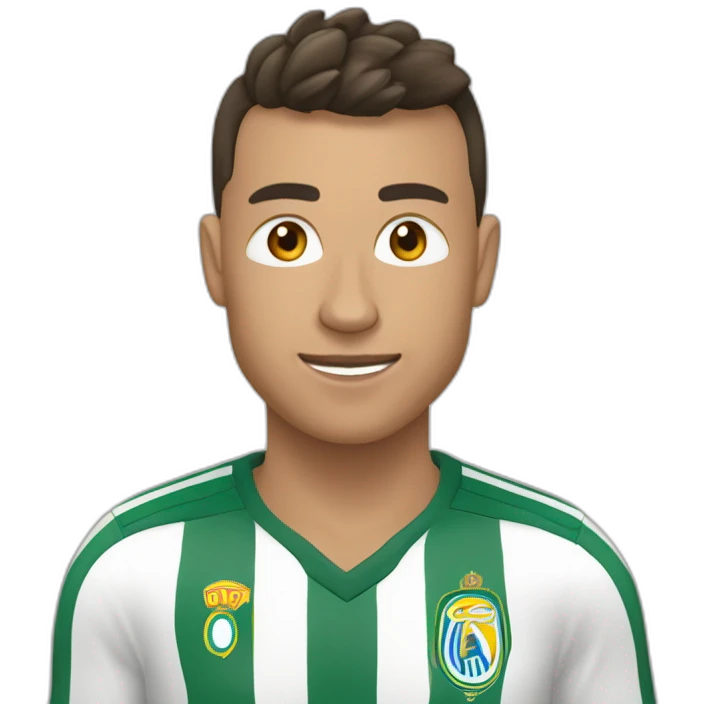 Ronaldo à côté d'une chèvre emoji