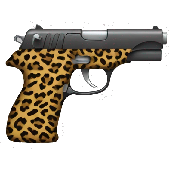 Leopard print handgun emoji