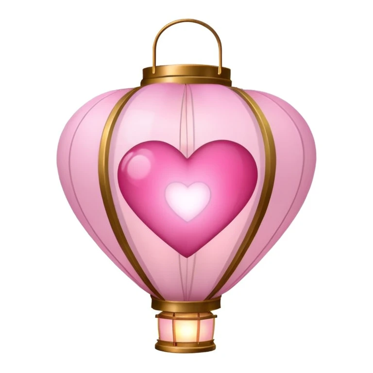 sakura heart with a paper lantern emoji