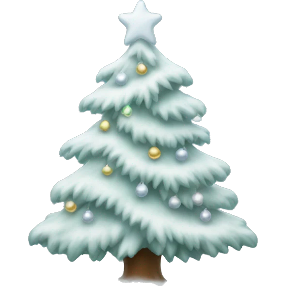 Frosted Christmas tree emoji