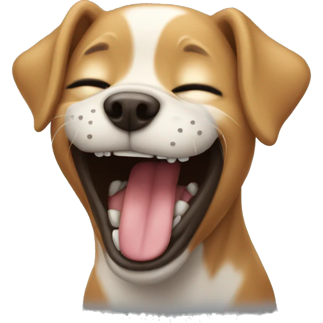 Dog laughing emoji
