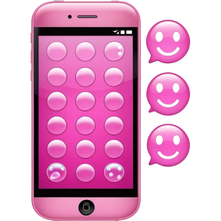 pink phone contacts bubble emoji