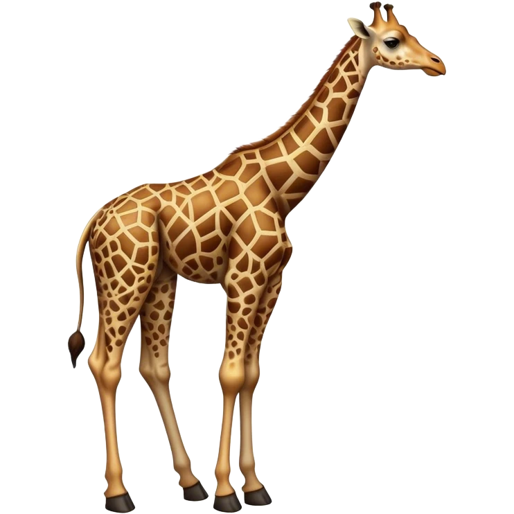 Vintage circus giraffe wearing filigree emoji