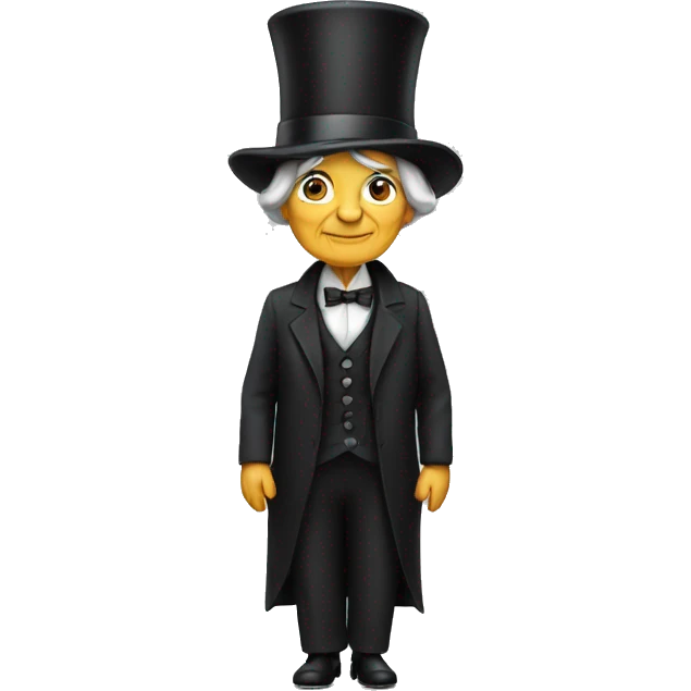 old woman in a top hat full body emoji