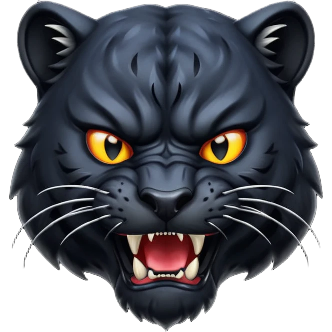 angry panther bust  emoji