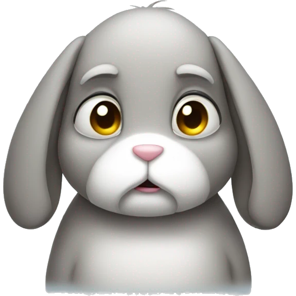 sad rabbit emoji