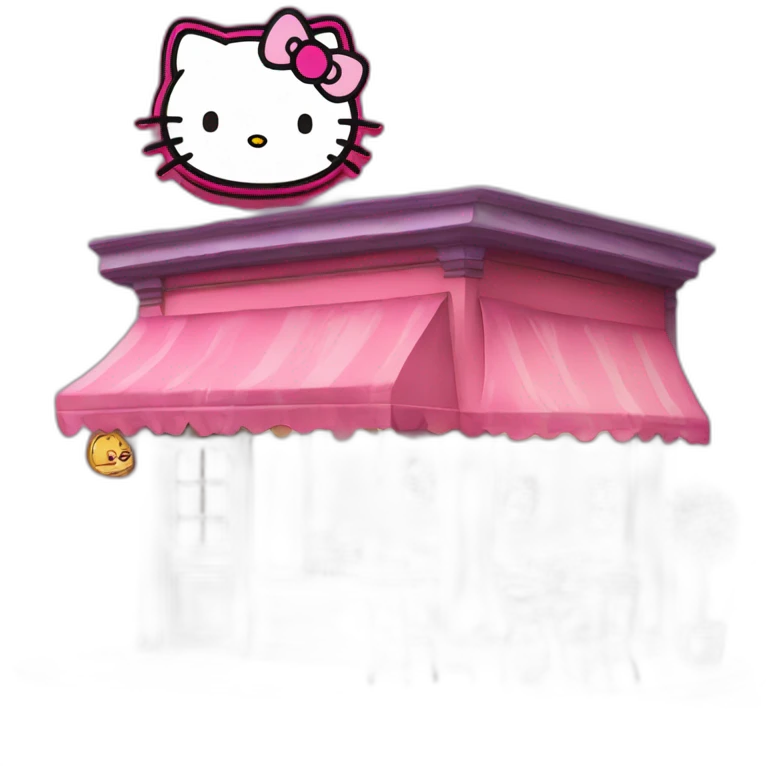 hello kitty bebendo café emoji
