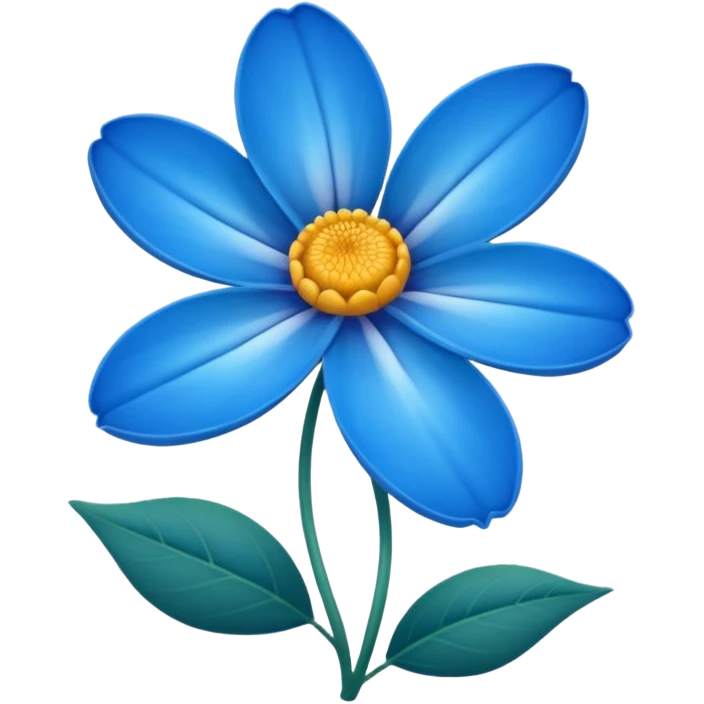 Una flor azul emoji
