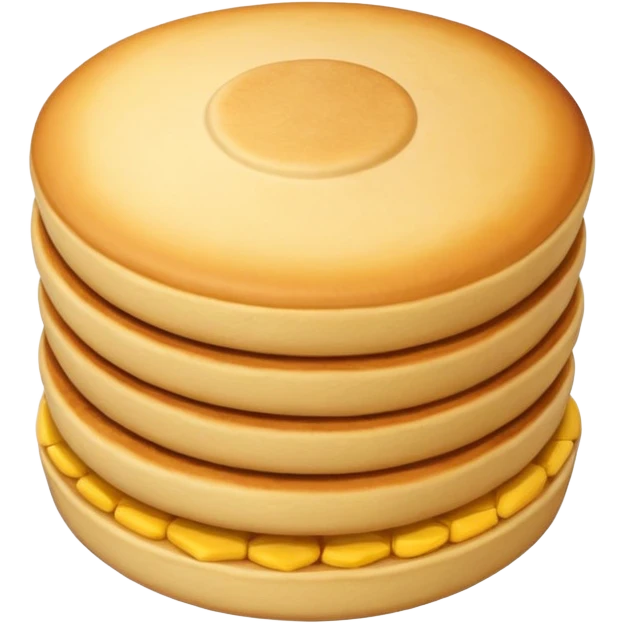 Colombian arepa, round corn cake, golden brown, slightly crispy exterior emoji