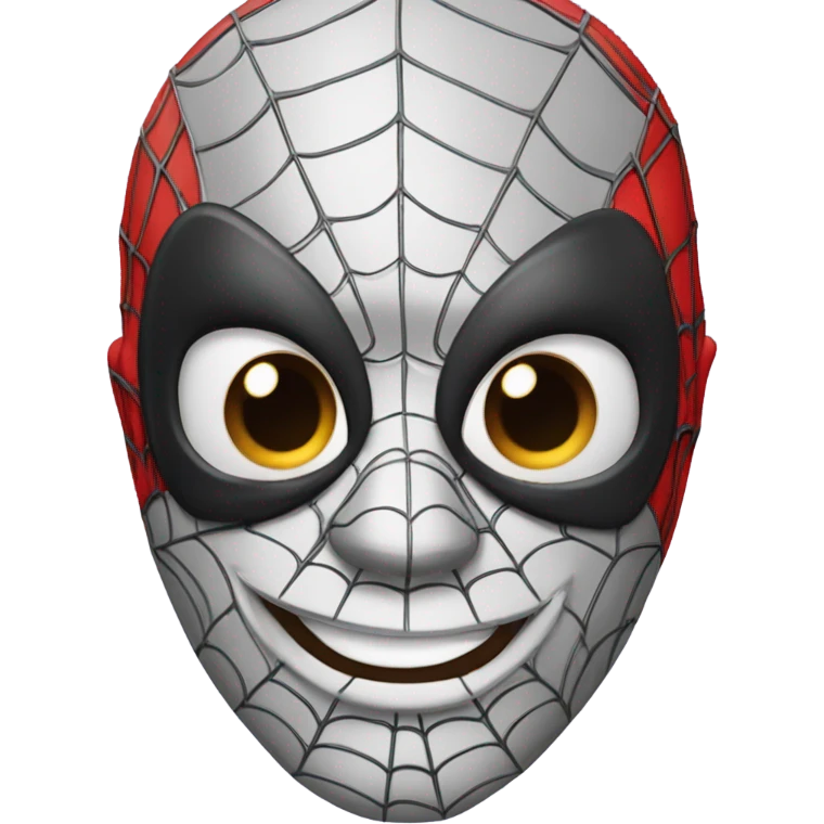 Spiderman face smile emoji
