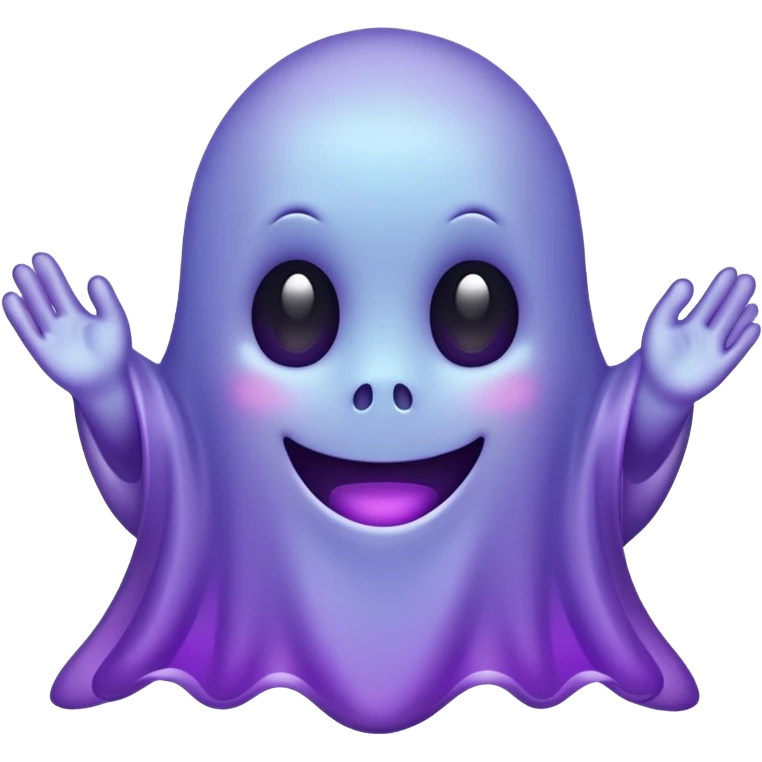 cute purple ghost emoji
