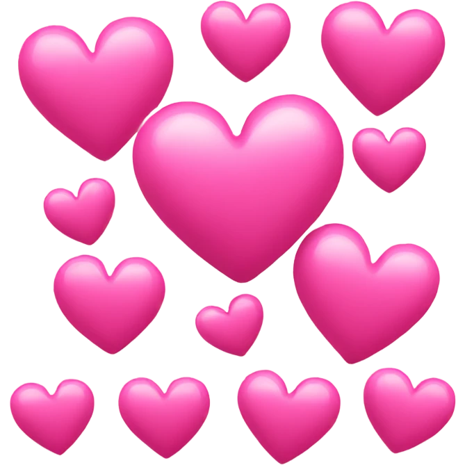5 pink hearts emoji