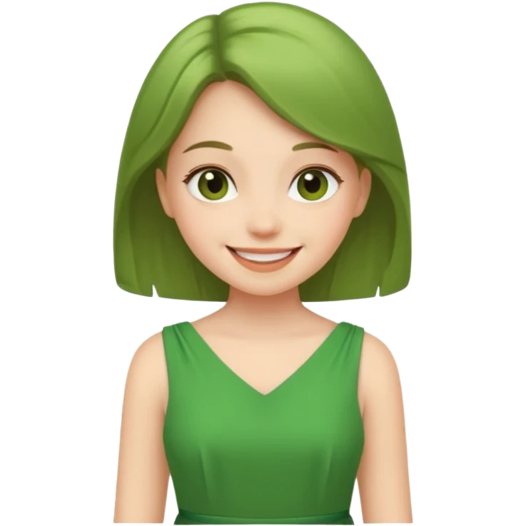 Girl — green dress emoji