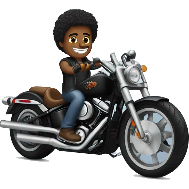Guy on Harley emoji