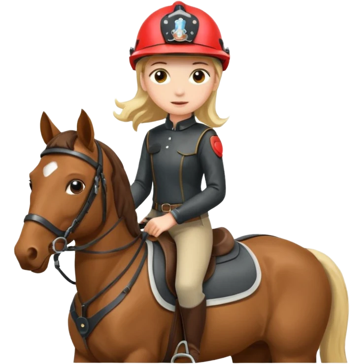 jeune fille a cheval emoji