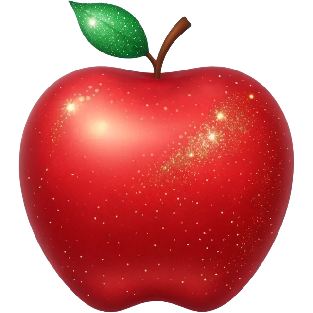 red glitter apple emoji