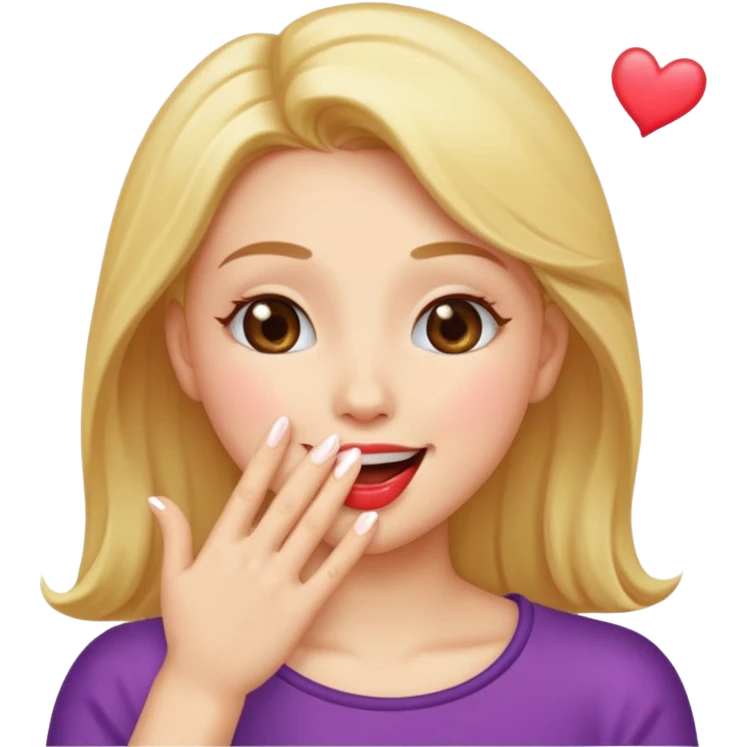 Blowing a kiss emoji