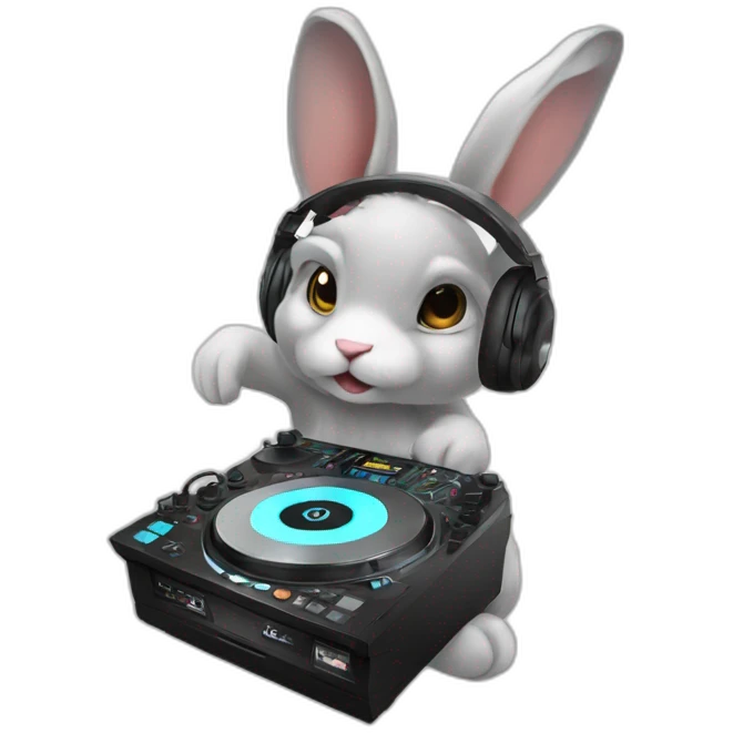 Dj rabbit emoji