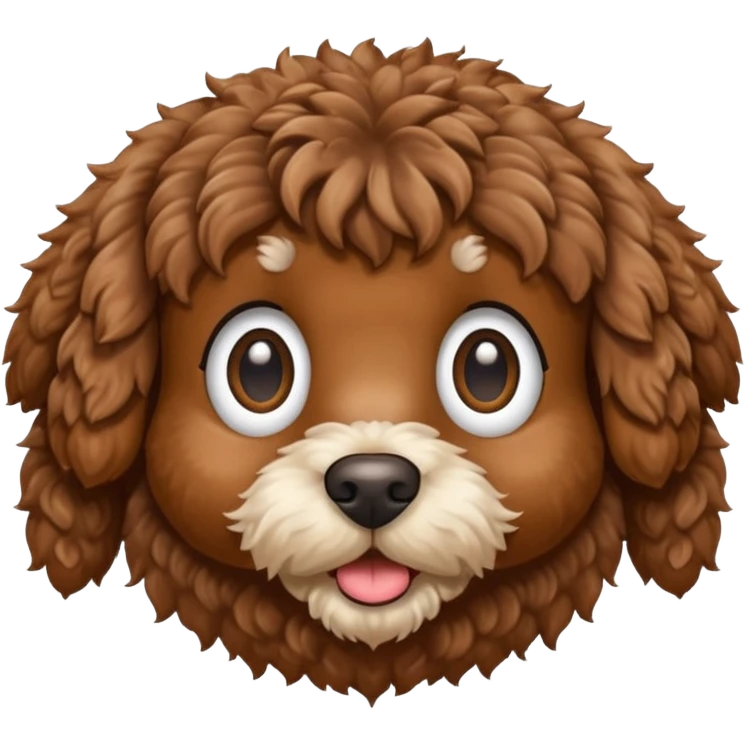 Brown cockapoo  emoji