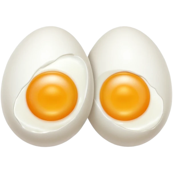 2 eggs rotated slightly- no yolk emoji