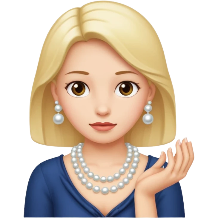 Girl clutching her pearls emoji