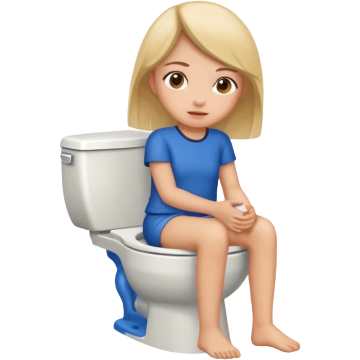 Girl on toilet emoji