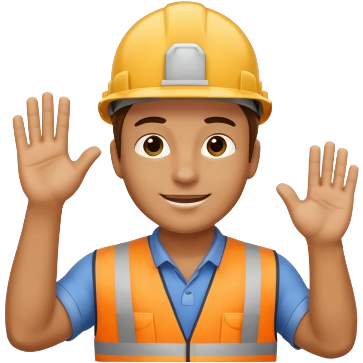 Builder doing high five emoji