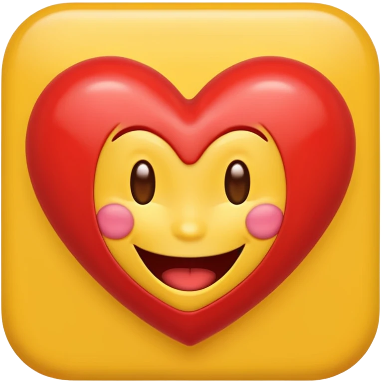 Red heart around laughing emoji emoji