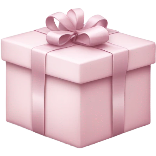 Light pink Christmas gifts under a white Christmas tree  emoji
