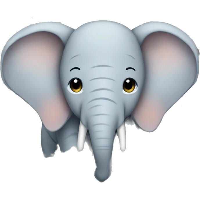 an elephant with flowers emoji