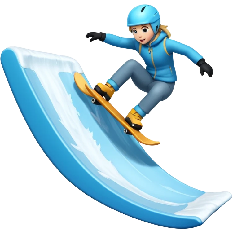 snow slope freestyle park kicker emoji