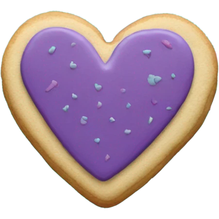 Cookie heart with purple teal igy6  emoji