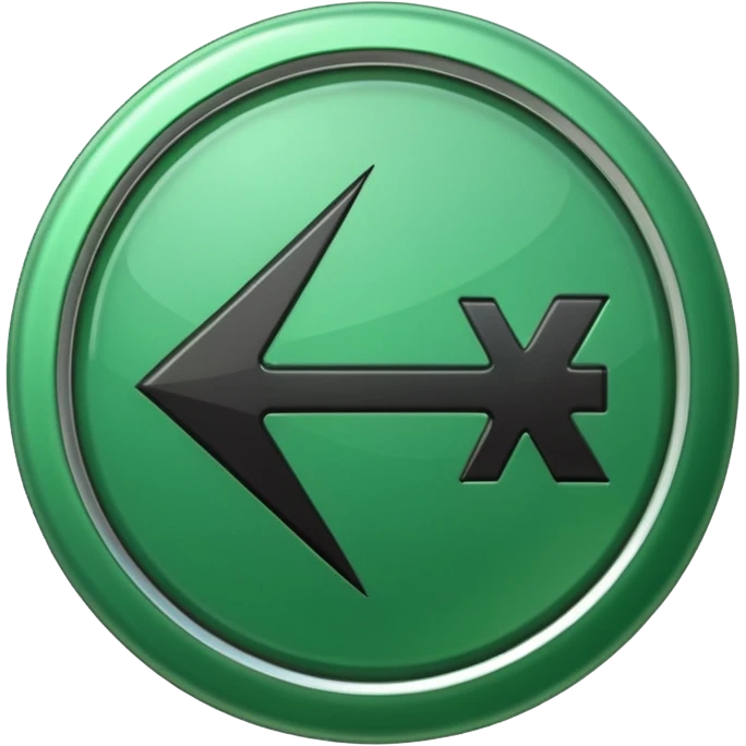 Direction arrow in green circle  emoji