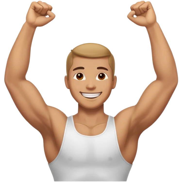 motivated person with arms raised in triumph emoji