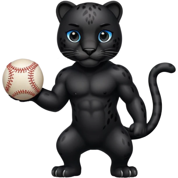 Panther with a baseball emoji