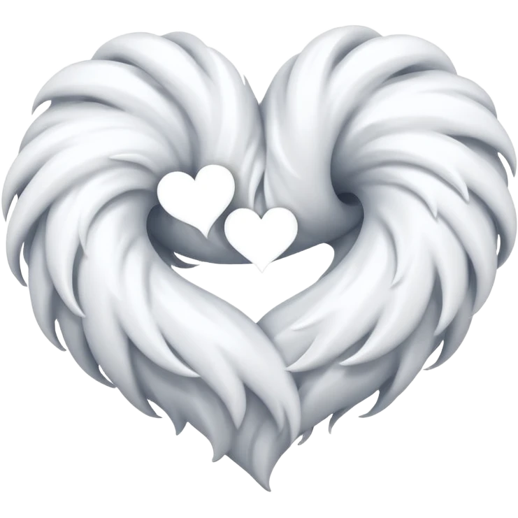 Swirling white hearts  emoji