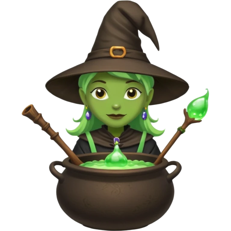 green witch cooking potion emoji