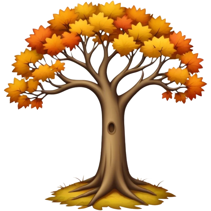 autumn leafless tree emoji