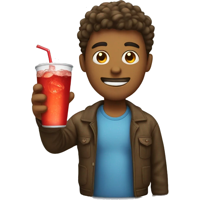 guy with soda emoji
