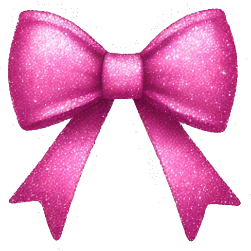 pink glittery bow emoji