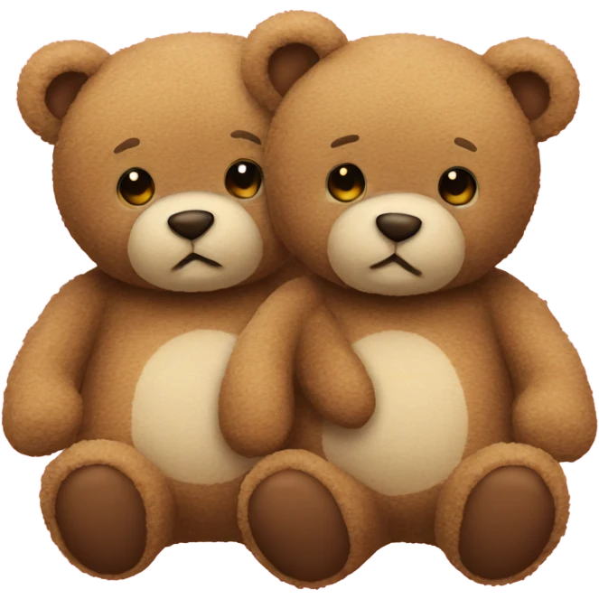 two teddy bears in love emoji