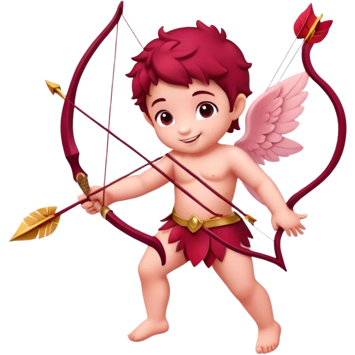 burgundy Valentine’s Day Cupid  emoji